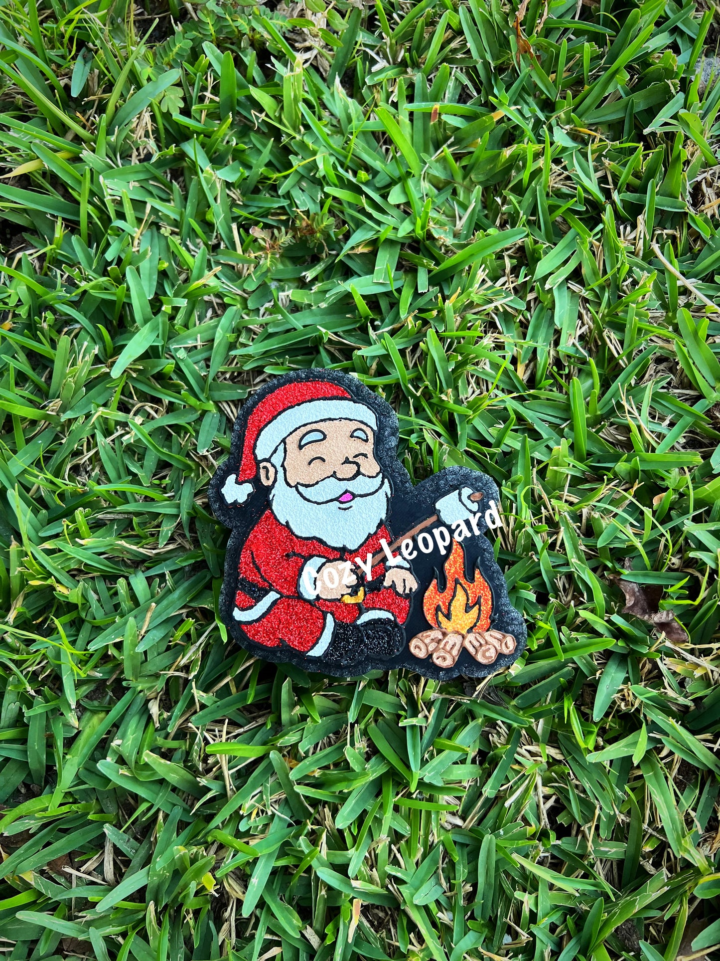 Santa Roasting Marshmallow Car Freshie