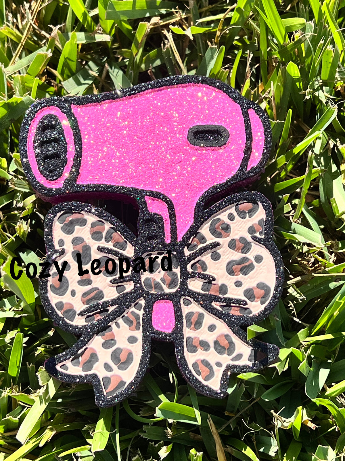 Hair Dryer With Bow Car Freshie