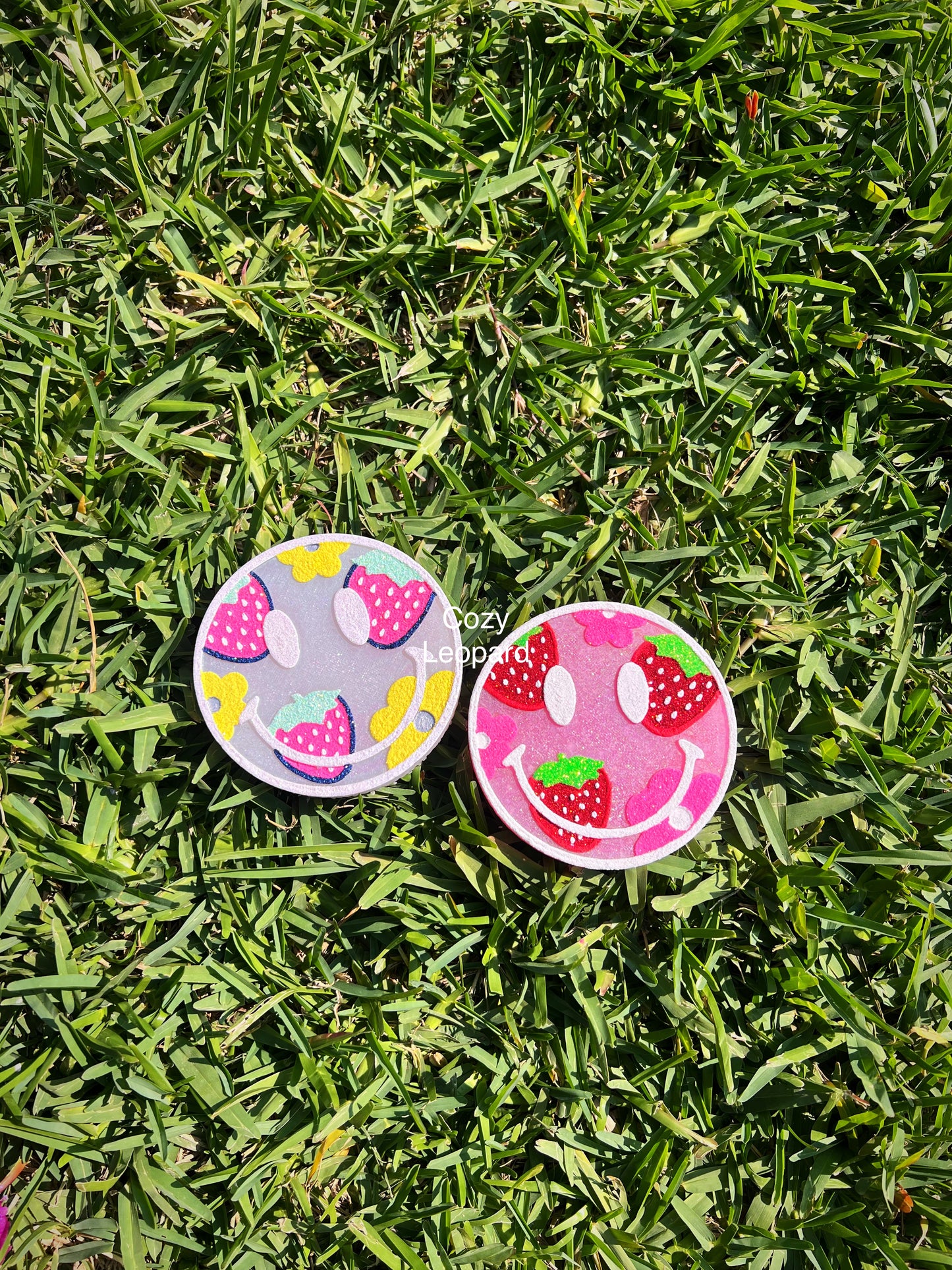Happy Strawberry Face Car Freshie