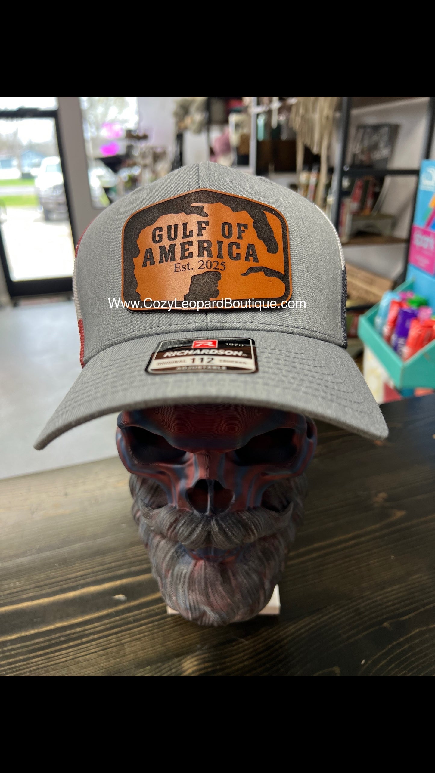 Gulf Of America Leather Patch Hat