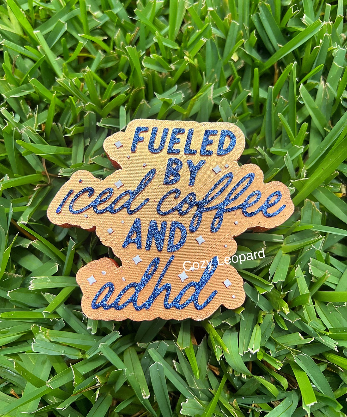 ADHD and iced coffee Car Freshie
