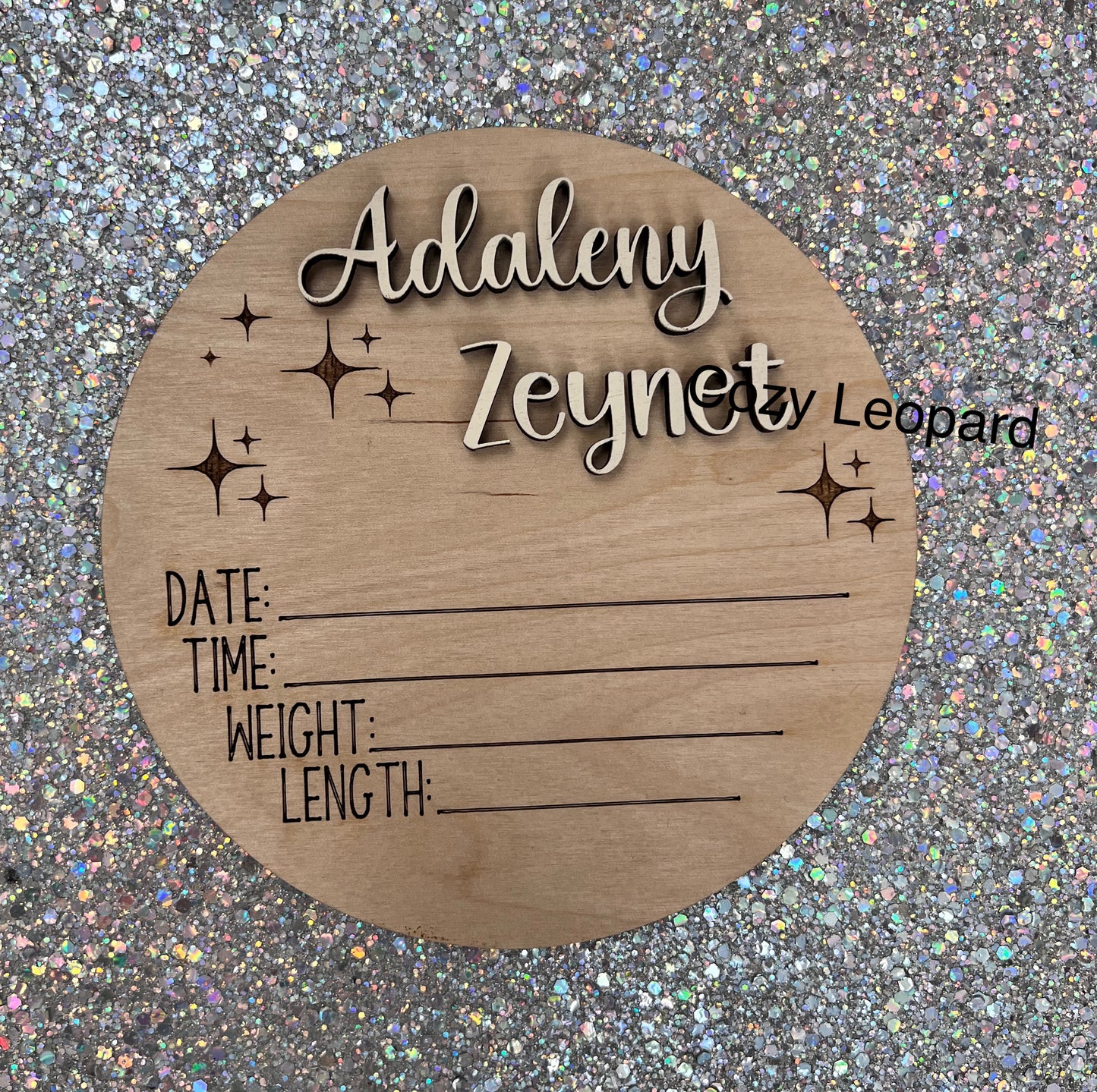 Custom Baby Announcement Sign
