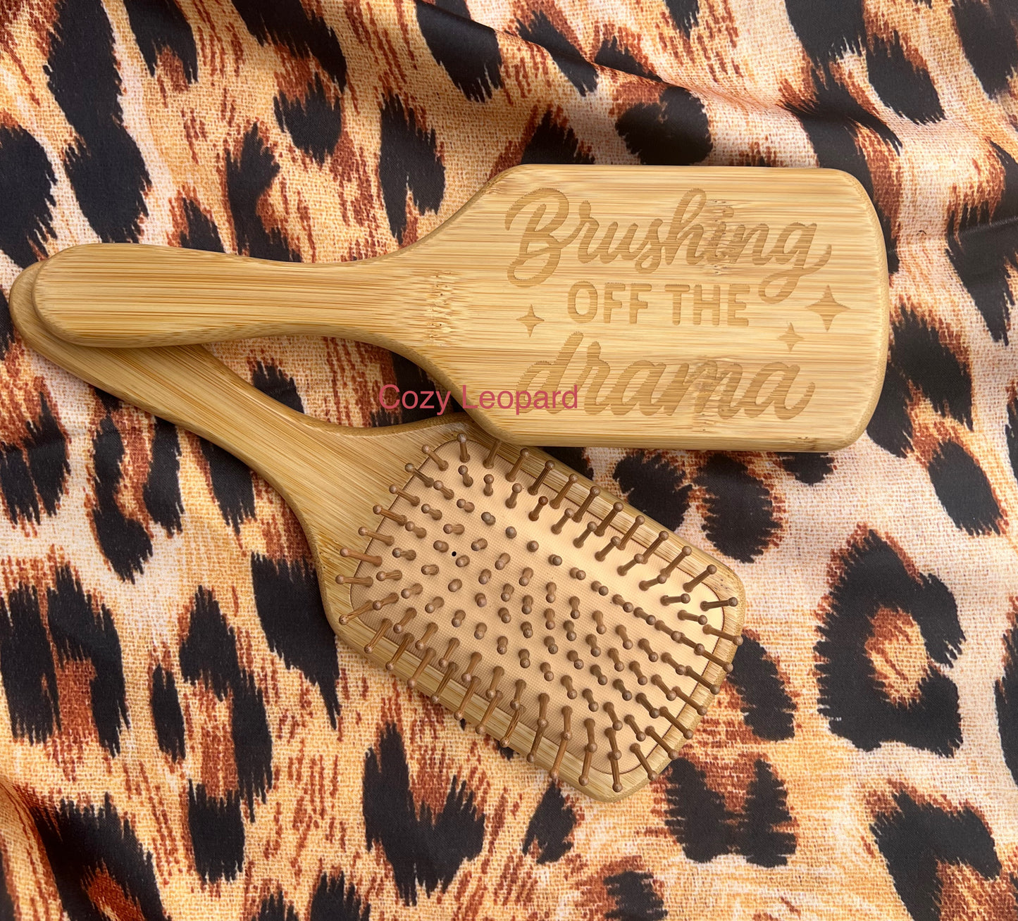 Engraved Bamboo Hair Brush