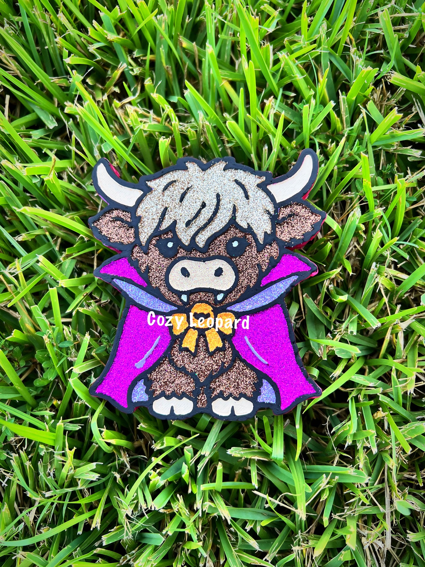 Vampire Highland Cow Car Freshie