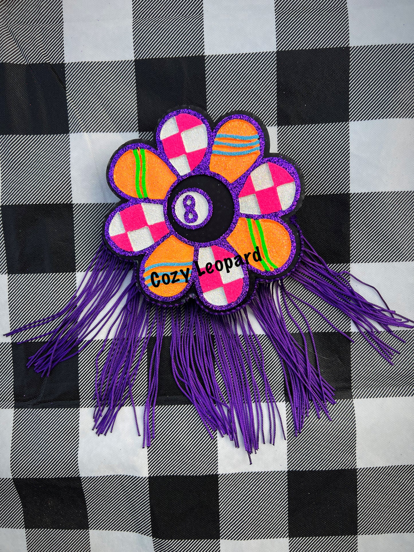 8 Ball Flower Car Freshie