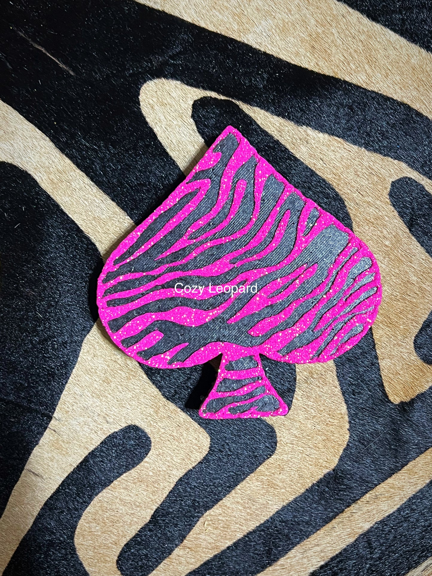 Zebra Spade Car Freshie