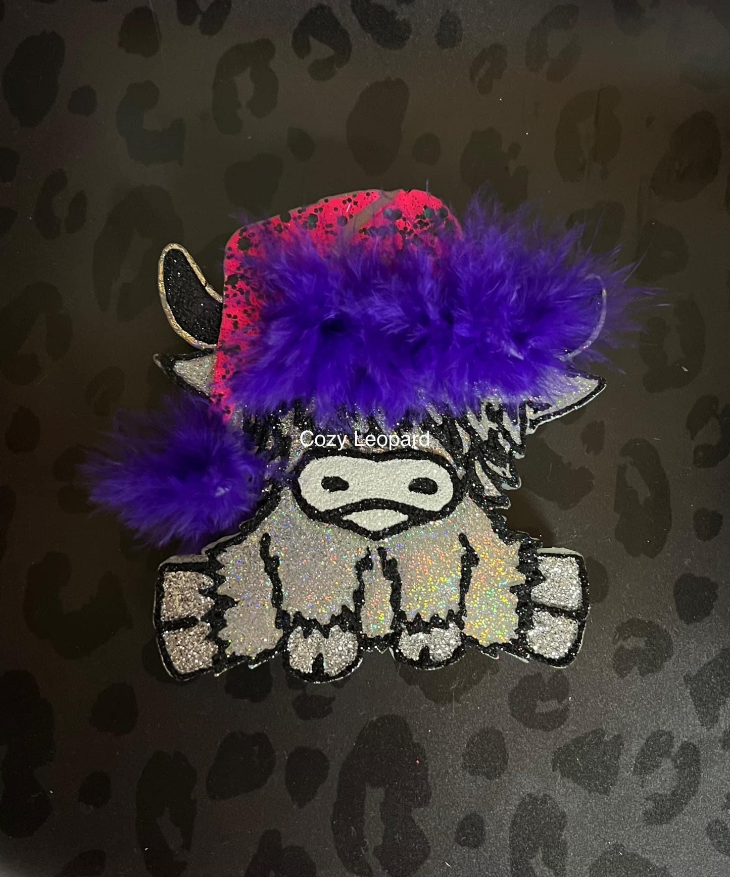 Santa Highland Cow Car Freshie