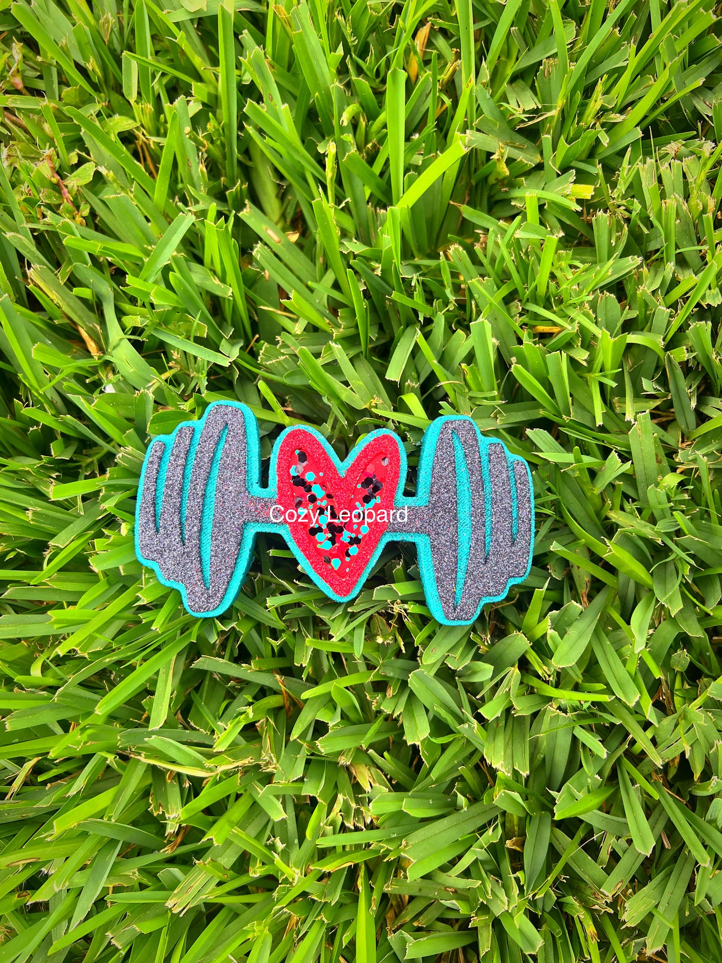 Heart Barbell Car Freshie