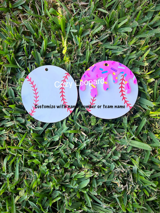 Custom Drip Baseball Bag Tag