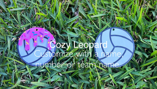 Custom Drip Volleyball Bag Tag