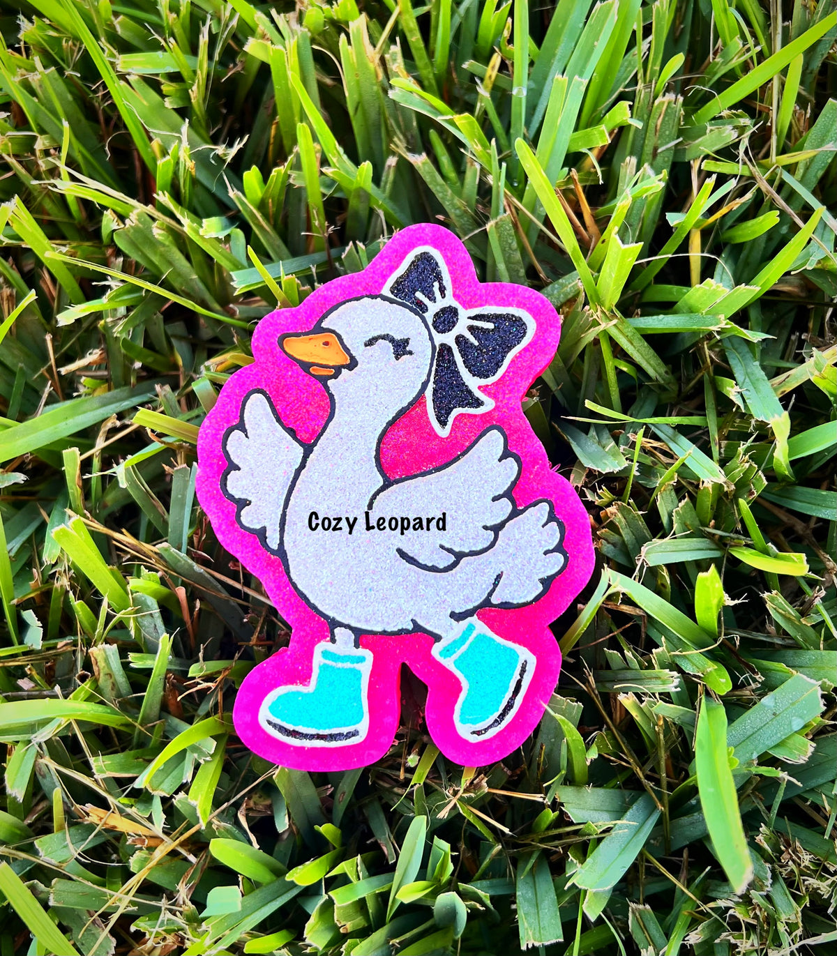 Silly Goose With Bow Car Freshie