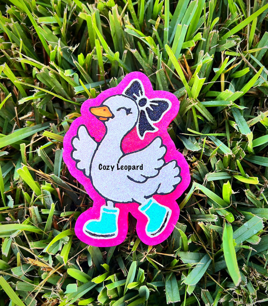 Silly Goose With Bow Car Freshie