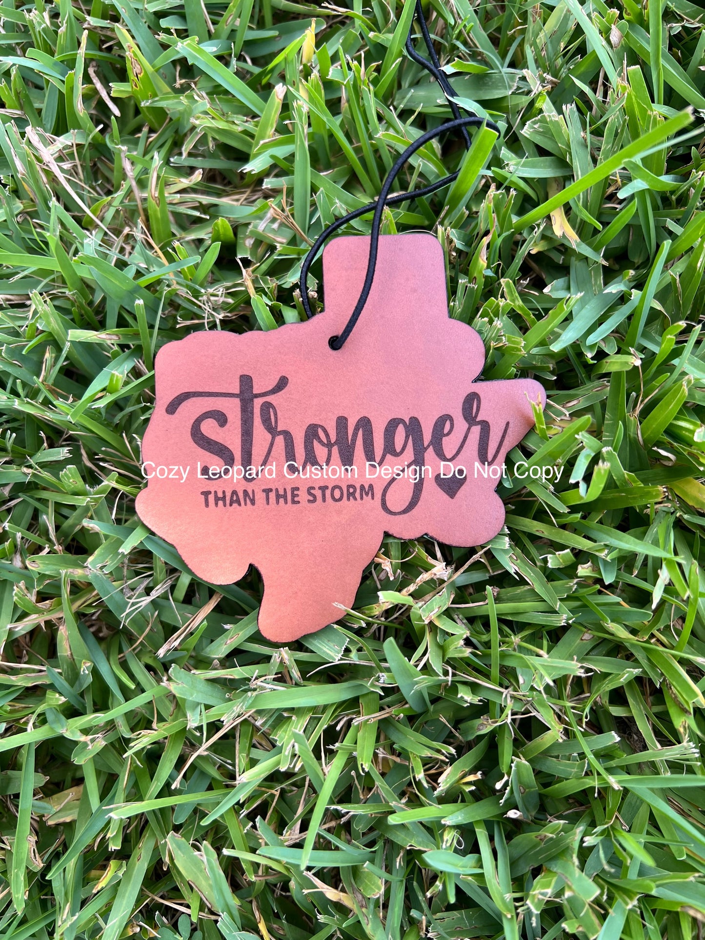 Leather Texas Strong Car Freshener