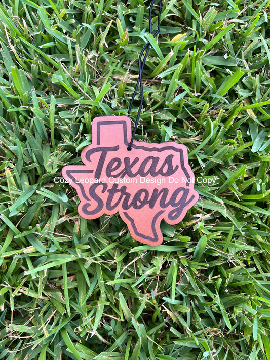 Leather Texas Strong Car Freshener
