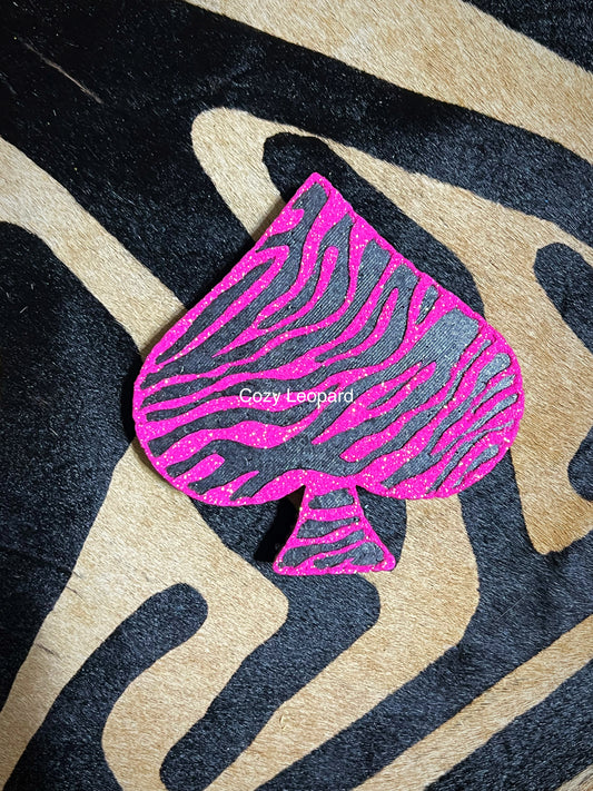 Zebra Spade Car Freshie