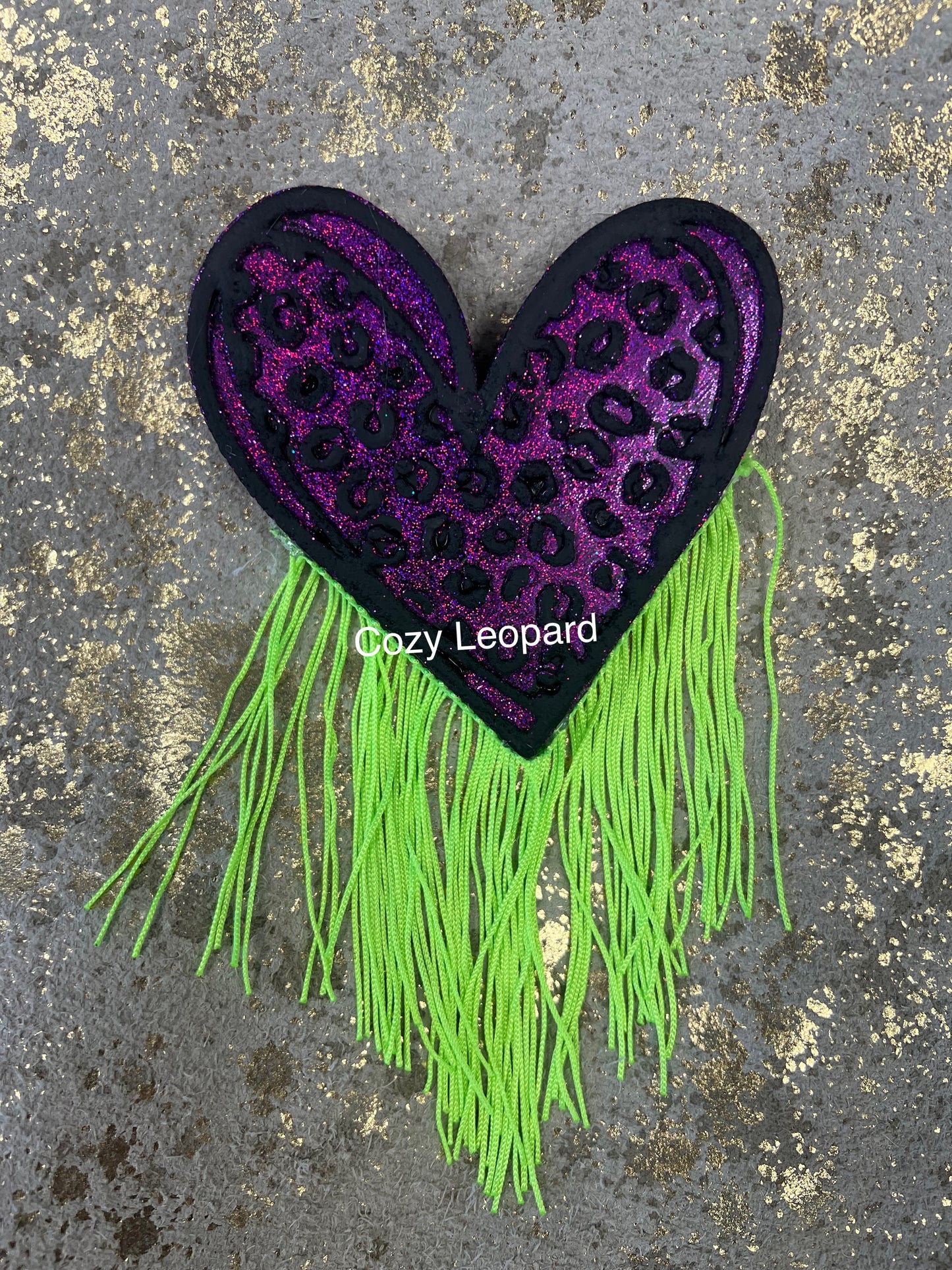 Leopard Heart Car Freshie