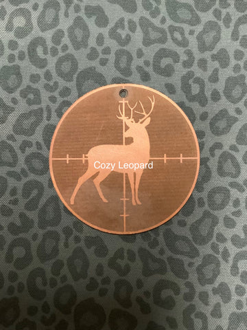 Leather Deer Scope Car Freshener