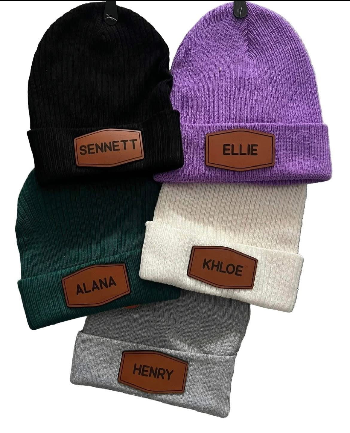 Children’s Beanie with Leather Patch
